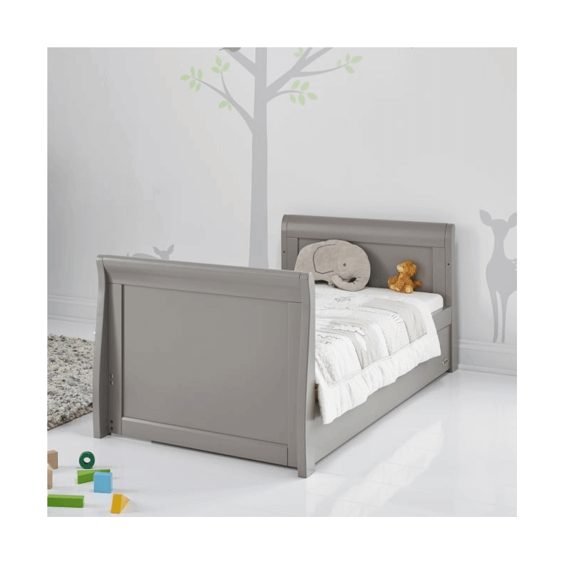 Obaby Stamford Classic Sleigh Cot Bed - Taupe Grey