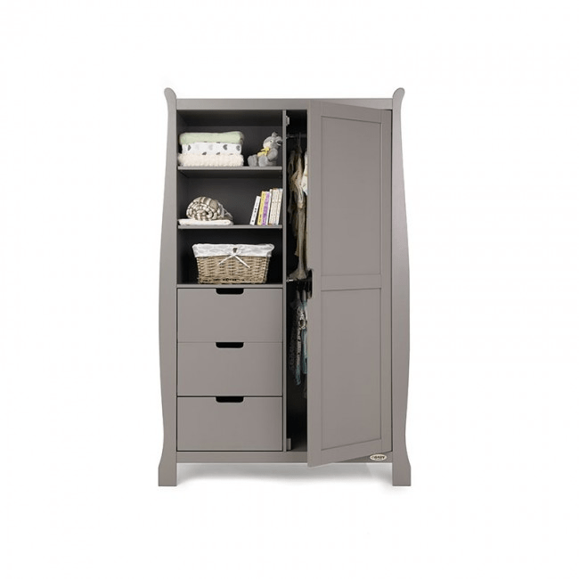 Obaby Stamford Classic Sleigh 3 Piece Room Set - Taupe Grey