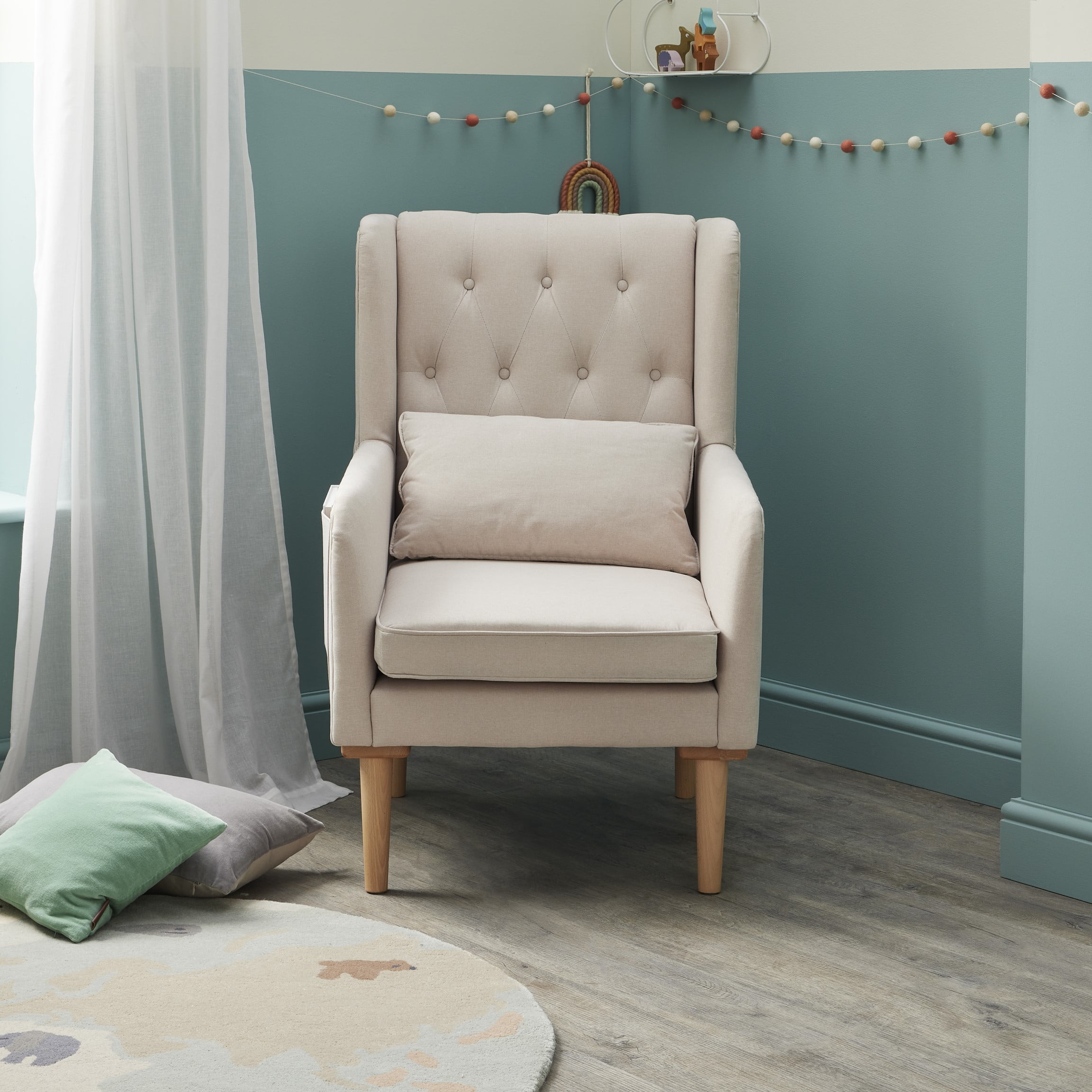 Babymore Lux Nursing Rocking and Arm Chair - Cream