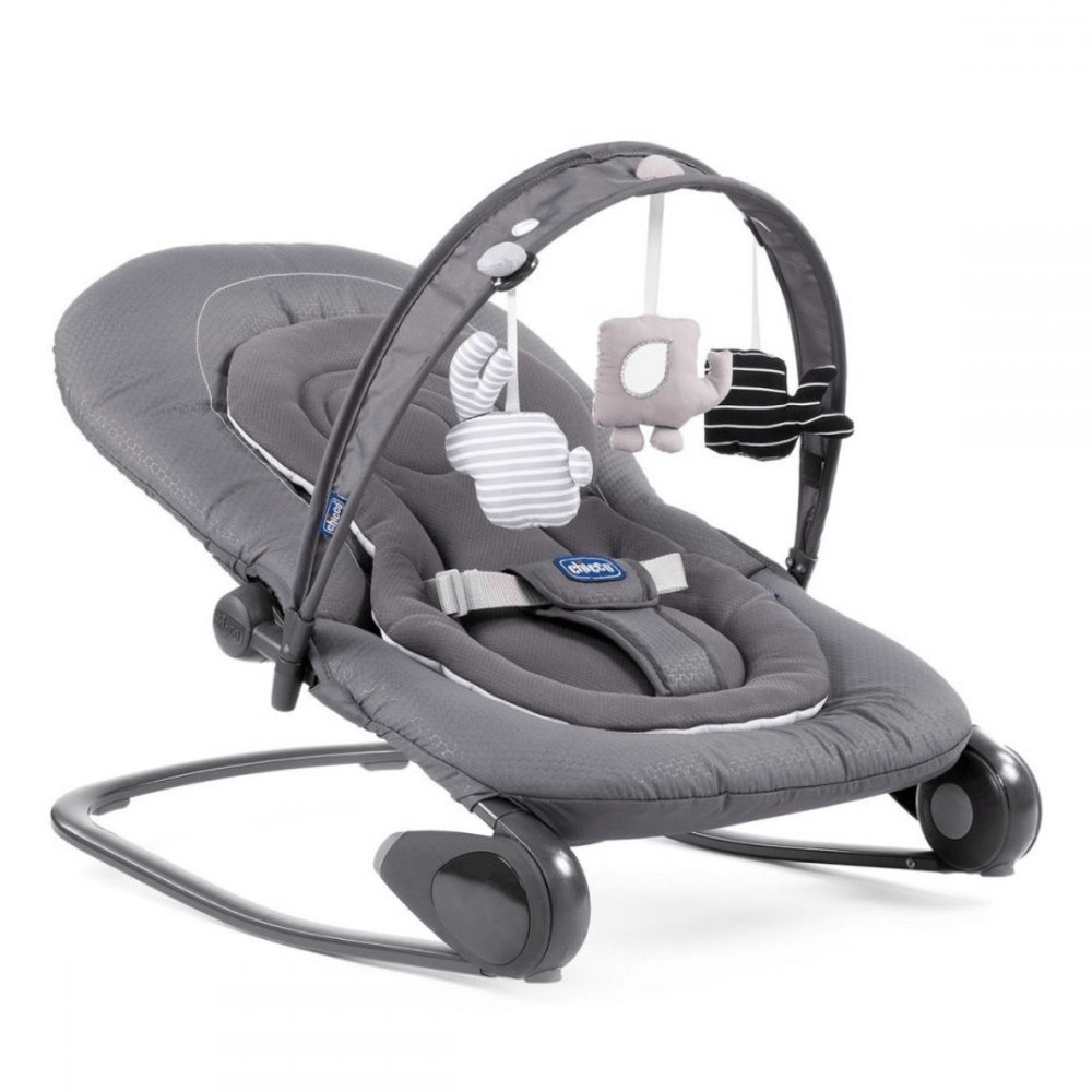 Chicco Hoopla Bouncer Moon Grey Baby Playtime Rocker Bouncer