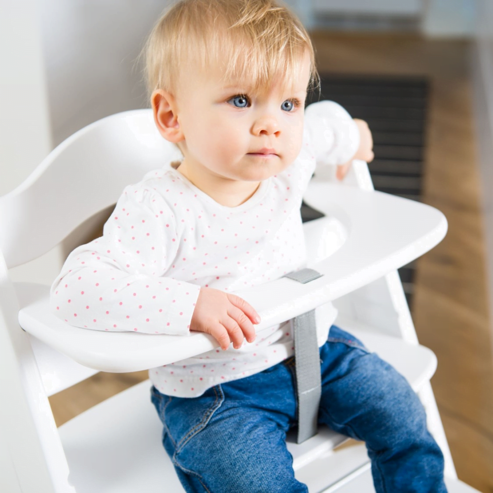 Hauck Alpha+ Wooden Highchair White BabyMonitorsDirect