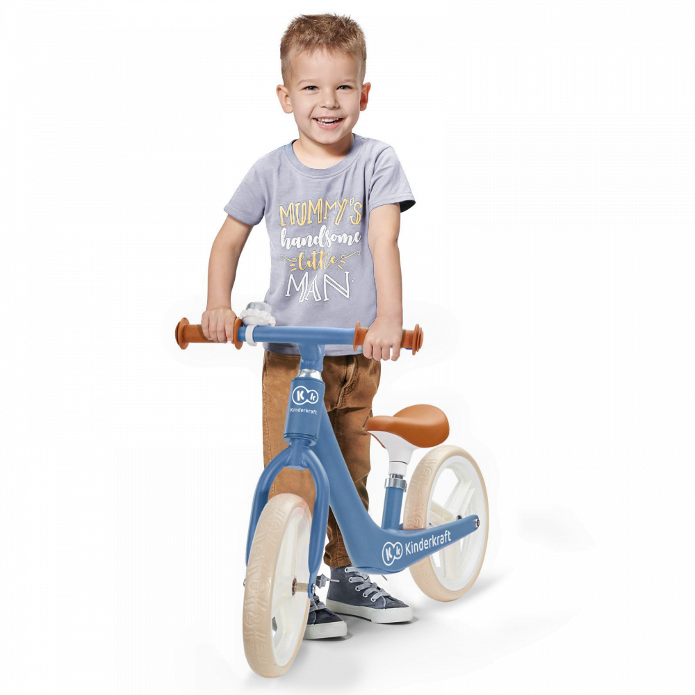 Kinderkraft Fly Plus Balance Bike Blue Sapphire Toddler Bike