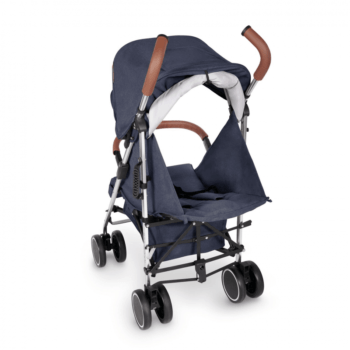 Ickle Bubba Discovery Stroller - Denim Blue / Silver - Back Ext