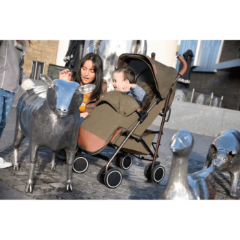 Ickle Bubba Discovery Stroller - Khaki / Rose Gold - Lifestyle 1