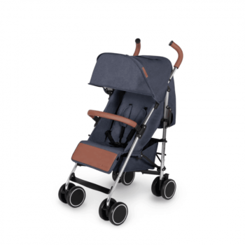 Ickle Bubba Discovery Max Stroller - Denim Blue / Silver - Left