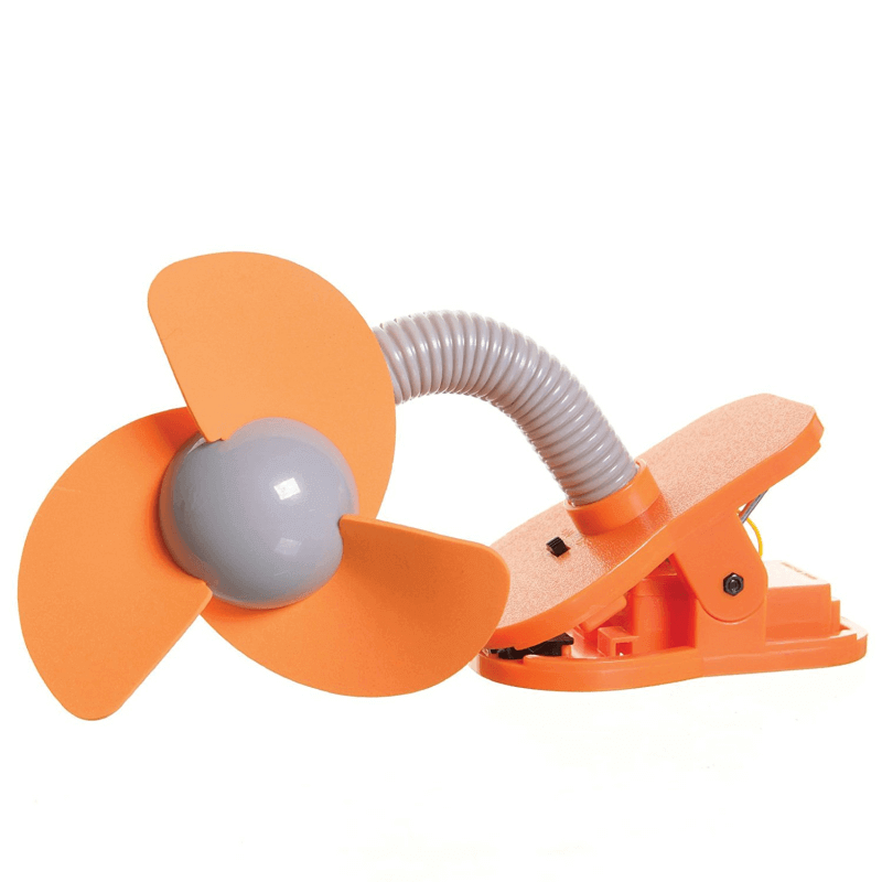 Dreambaby Portable Stroller Fan - Orange - Flat