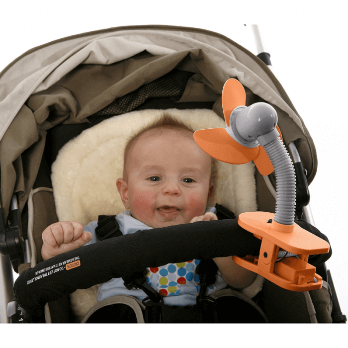 Dreambaby Portable Stroller Fan - Orange - Lifestyle