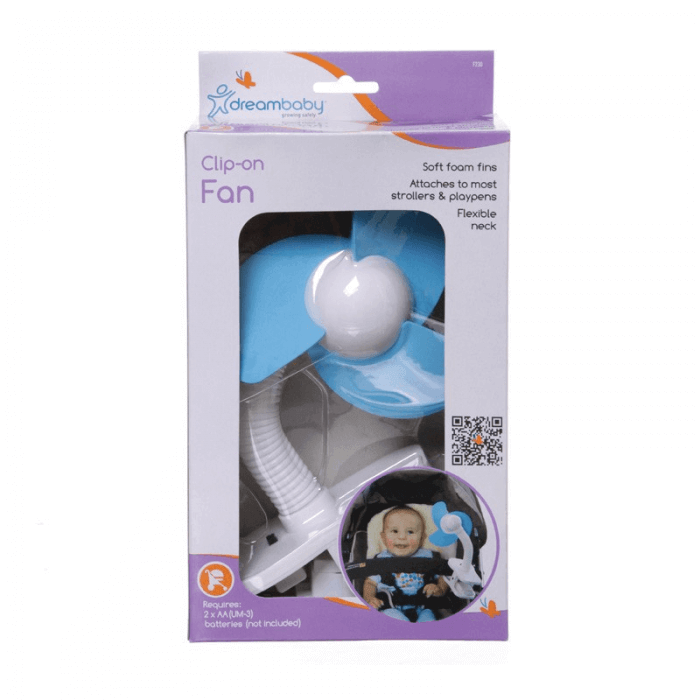 Dreambaby Portable Stroller Fan - Blue - Box