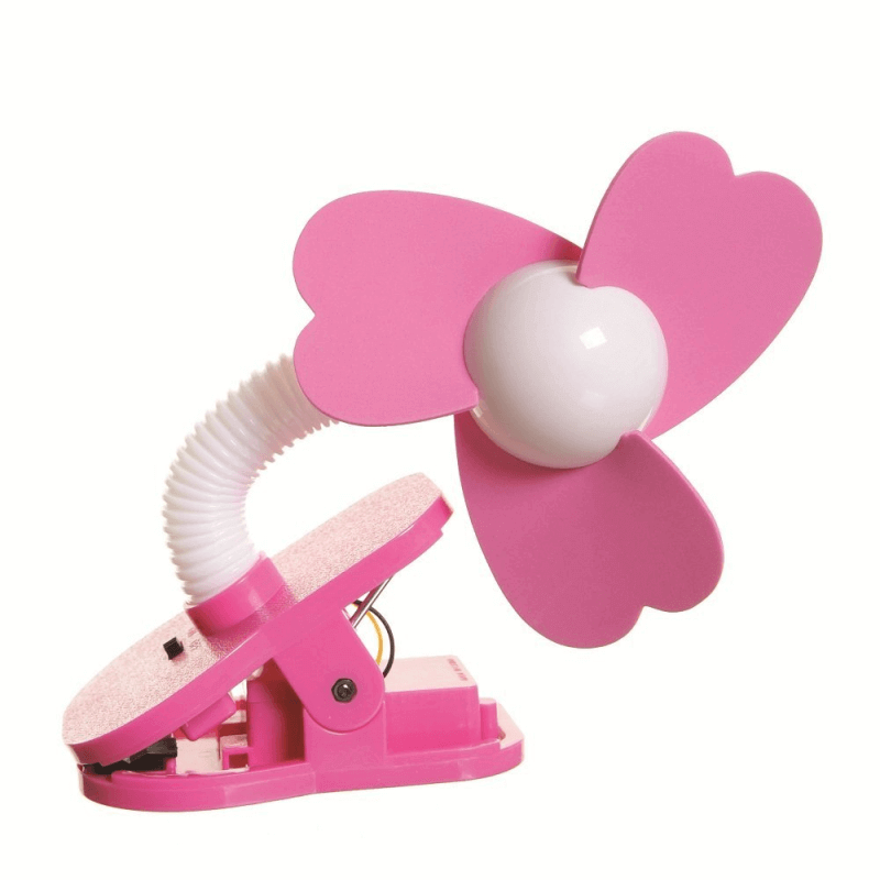 Dreambaby Portable Stroller Fan - Pink - Flat