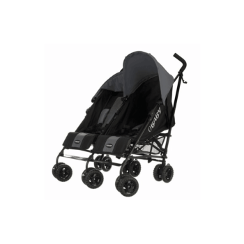 Obaby Apollo Twin Stroller - Black / Grey - Left