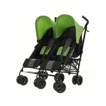 Obaby Apollo Twin Stroller - Black / Lime