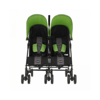 Obaby Apollo Twin Stroller - Black / Lime - Front