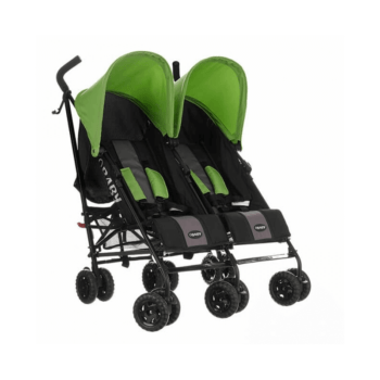 Obaby Apollo Twin Stroller - Black / Lime - Right