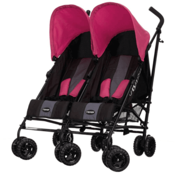 Obaby Apollo Twin Stroller - Black / Pink