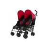 Obaby Apollo Twin Stroller - Black / Red