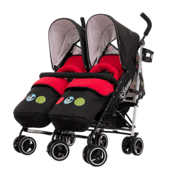 Obaby Disney Twin Stroller - Mickey Circles