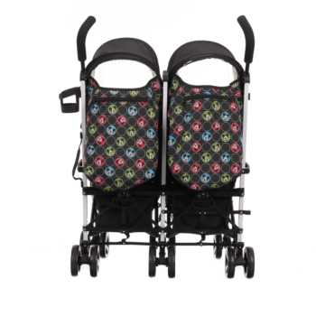 Obaby Disney Twin Stroller - Mickey Circles - Back