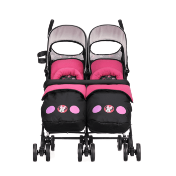 Obaby Disney Twin Stroller - Minnie Circles - Front