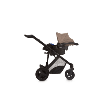 Hauck Maxan 4 Plus 3-in-1 Travel System - Melange Sand - Car Seat Side