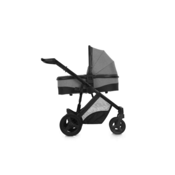 Hauck Maxan 4 Plus 3-in-1 Travel System - Melange Stone - Carrycot Side