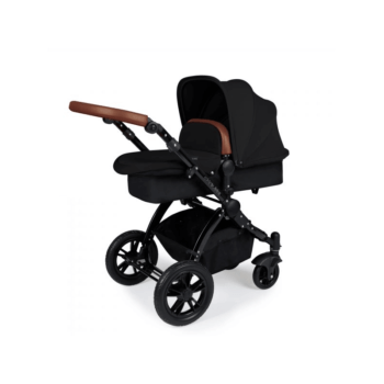 Ickle Bubba Stomp V3 All-In-One Travel System & Isofix Base - Black / Black - Carrycot
