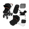 Ickle Bubba Stomp V3 All-In-One Travel System & Isofix Base - Black / Silver