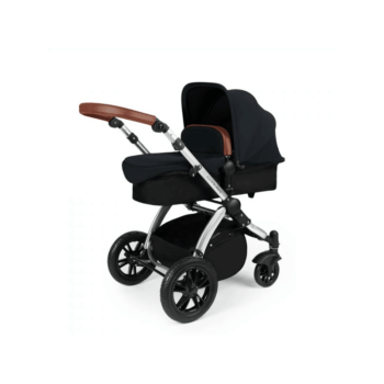 Ickle Bubba Stomp V3 All-In-One Travel System & Isofix Base - Black / Silver - Carrycot