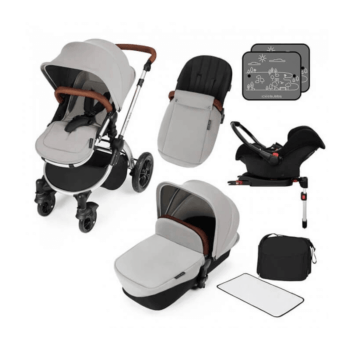 Ickle Bubba Stomp V3 All-In-One Travel System & Isofix Base - Silver / Silver