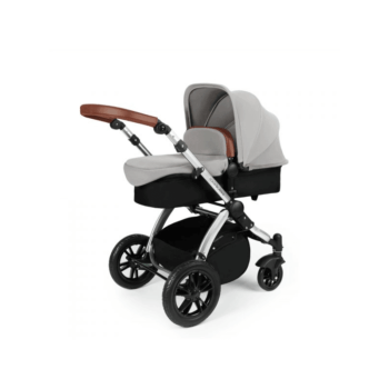 Ickle Bubba Stomp V3 All-In-One Travel System & Isofix Base - Silver / Silver - Carrycot