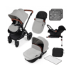 Ickle Bubba Stomp V3 All-In-One Travel System & Isofix Base - Silver / Black