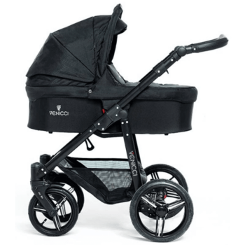 Venicci Soft 3-in-1 Travel System - Black / Black - Carrycot