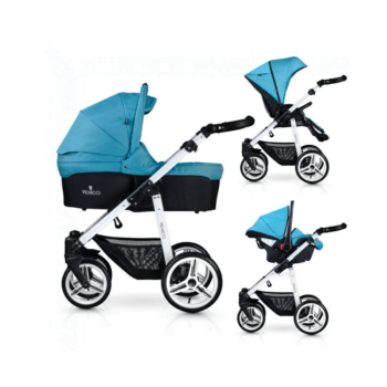 Venicci Soft 3-in-1 Travel System - Denim Sky / White