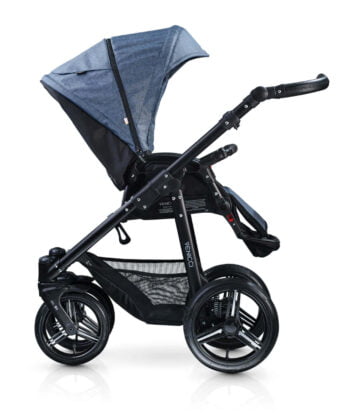 Venicci Soft 3-in-1 Travel System - Denim Blue / Black - Pushchair