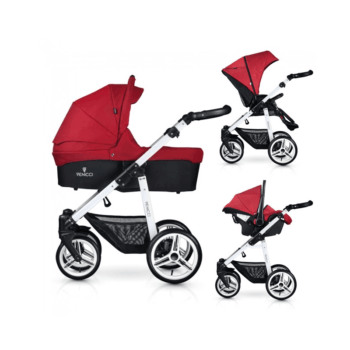 Venicci Soft 3-in-1 Travel System - Denim Red / White