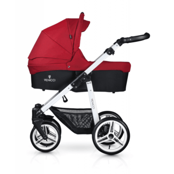 Venicci Soft 3-in-1 Travel System - Denim Red / White - Carrycot