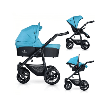 Venicci Soft 3-in-1 Travel System - Denim Sky / Black