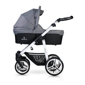 Venicci Soft 3-in-1 Travel System - Denim Grey / White - Carrycot