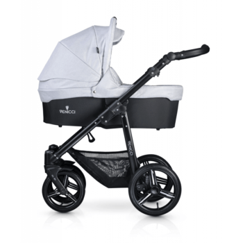 Venicci Soft 3-in-1 Travel System - Light Grey / Black - Carrycot