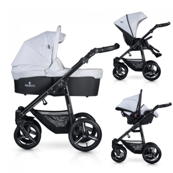 Venicci Soft Vento 3 in 1 Travel System - Light Grey & Black