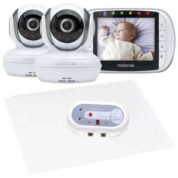 Motorola MBP36S Twin Camera Video Baby Monitor & BabyControl Digital Baby Breathing Monitor