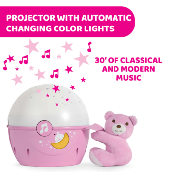 Chicco Next2Stars Baby Night Light Projector - Pink