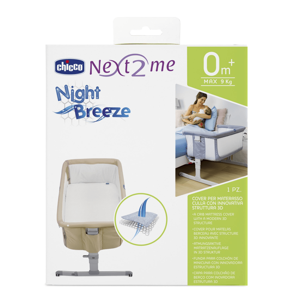 Chicco Chicco chicco Night Breeze Cover for Mattress Crib With Mesh 3D White 8058664063024 