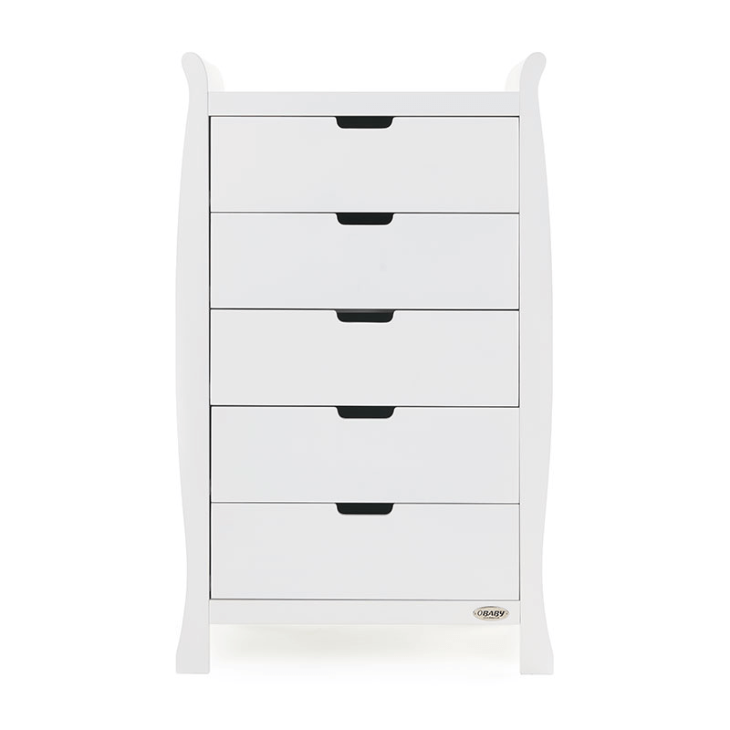 Photos - Changing Table Obaby Stamford Tall Chest of Drawers - White bsr10100wht 