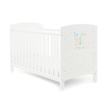 Obaby Grace Inspire Cot Bed & Mattress - Dream Big Little One