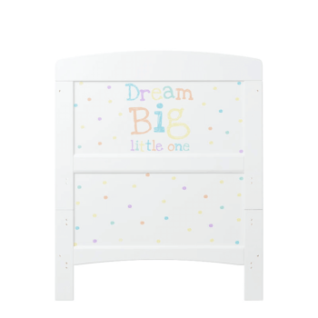 Obaby Grace Inspire Cot Bed & Mattress - Dream Big Little One - Front