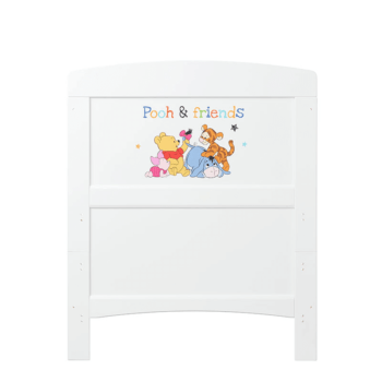 Obaby Disney Inspire Cot Bed & Mattress - Pooh & Friends - Front