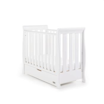 Obaby Stamford Space-Saver Sleigh Cot - White