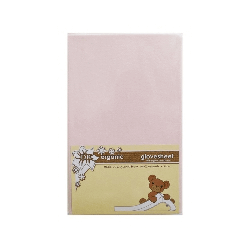 DK Glovesheet Organic Fitted Mattress Sheet (84cm x 51cm) - Pink