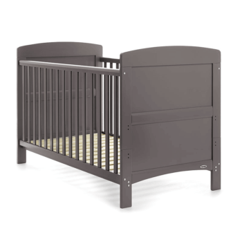 Obaby Grace Cot Bed & Mattress - Taupe Grey