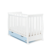 Obaby Stamford Mini Sleigh Cot Bed - White / Bonbon Blue